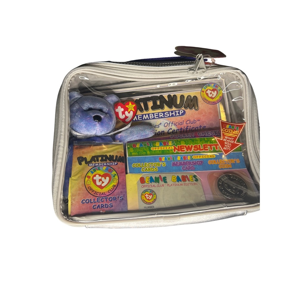 Ty Beanie Babies Official Club Platinum Membership Kit 1999 Silver Case